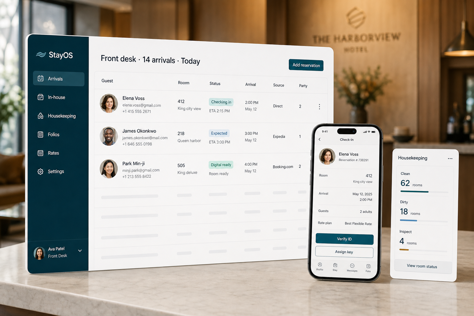 Hospitality operations context for StayOS